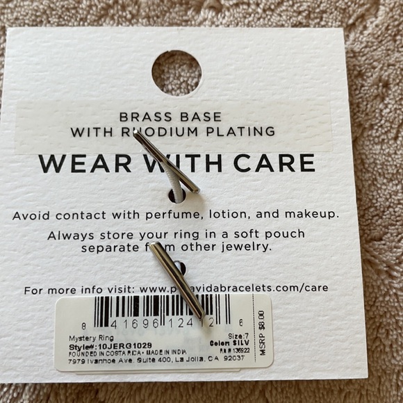 Pura Vida Pineapple Rings Size 7 Silver - Picture 5 of 6